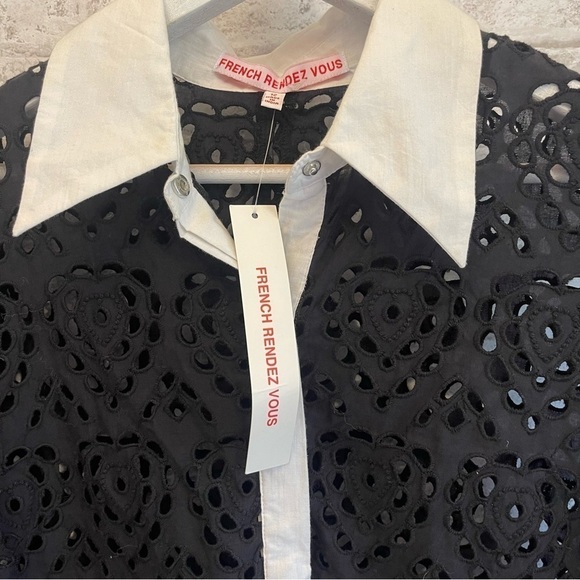 NWT FRENCH RENDEZ VOUS Collared Slip Pullover Cover Dress Size 12 - Picture 4 of 9